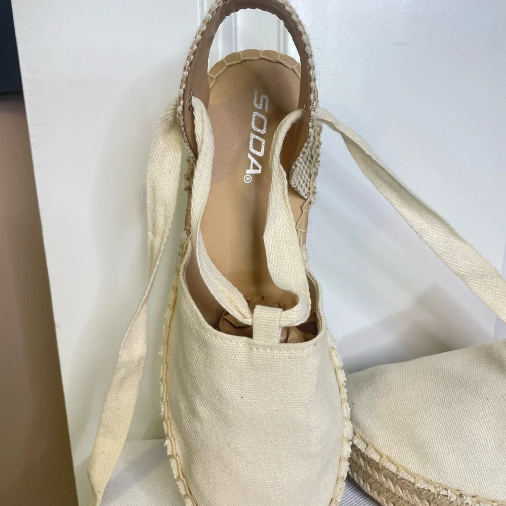 ☀️Ankle wrap SODA espadrilles I'm Canvas - Picture 10 of 11
